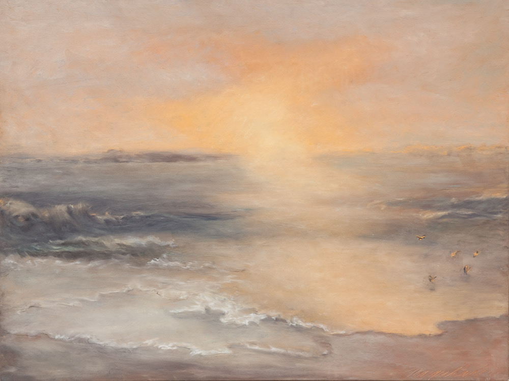 No Worries, Mate, 18" x 24", oil pastel on panel