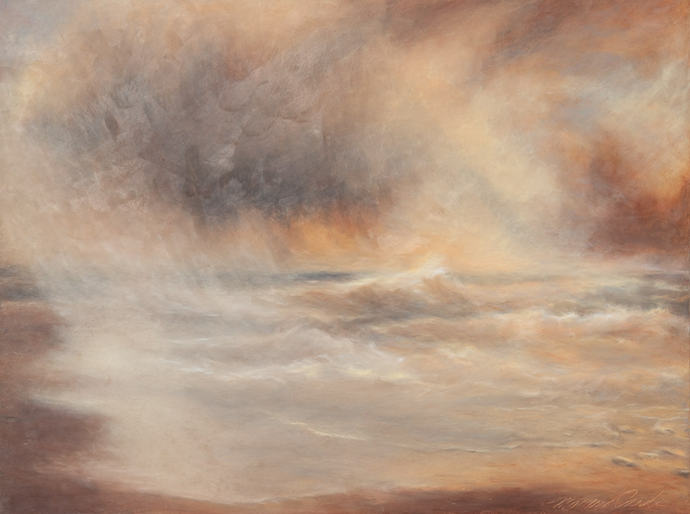 Dreams of the Sea, oil pastel on panel, 18" x 24"