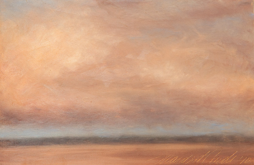 Blue Sky, 6" x 9", oil pastel on paper